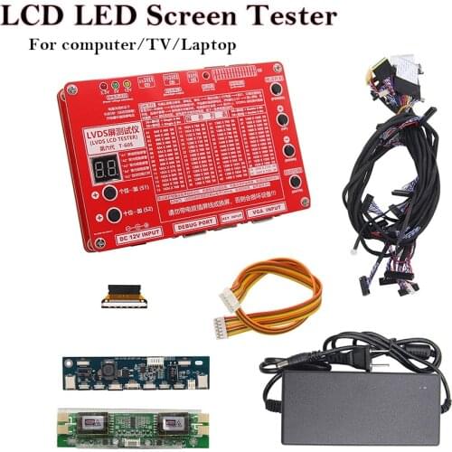 New LVDS Panel Test Tool Laptop LED/LCD Test Tool Kit Panel Screen Tester Lvds Cables Inverter for TV/Computer/Laptop Repair