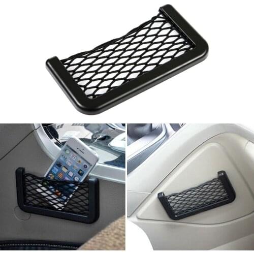1x Auto Storage Bag Pocket Cage Mesh Net For Kia Rio K2 K3 Ceed Sportage 3 sorento cerato armrest picanto soul optima