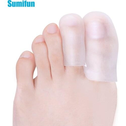 2Pcs Big Middle Toe Protectors Silicone Gel Cover Preventing Blisters Corns Nail Tools Injured Ingrown Hammer Pain Care C1641