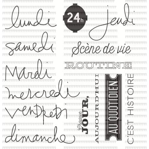 Word School Things Clear Rubber Stamp Sheet Cling Scrapbooking DIY Cute Pattern Photo Album Paper Decoration