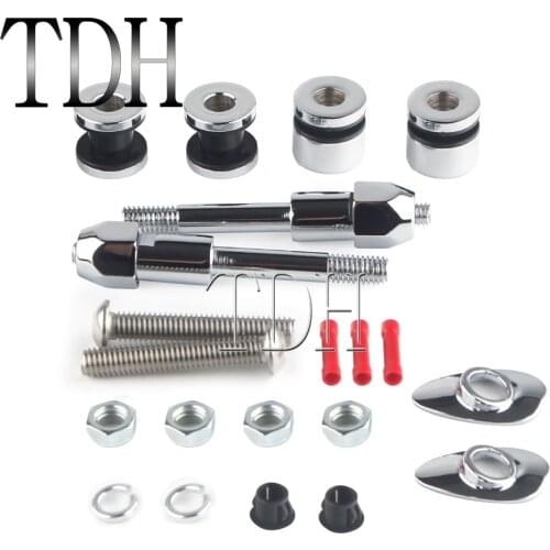 Steel Detachable Sissy Bar Rack Backrest Docking Hardware Mounting Kit For Harley Dyna Super Glide Low Rider FXD FXDC FXDL FXDX