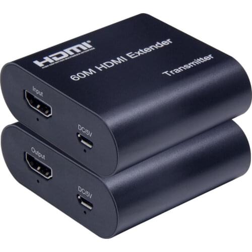 RJ45 HDMI Extender Cat5 Cat6e 60M 50m 30m HDMI Extendsion Video Converter By Cat6/5e Ethernet Cable for PS4 PC Laptop To TV HDTV