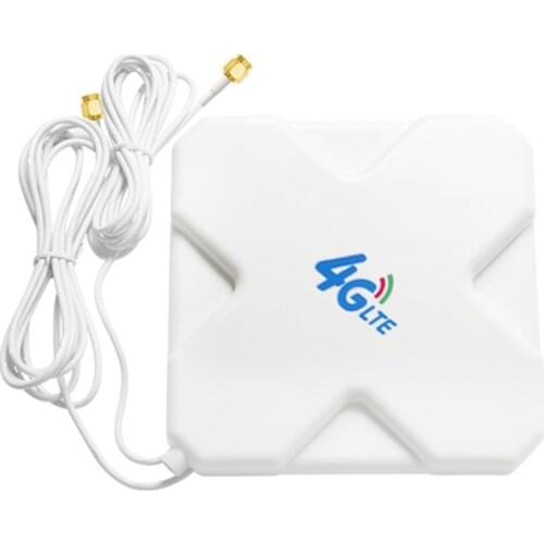 4G Antenna Outdoor High Gain 35dBi 700-2700MHz Panel Antenna SMA Male TS9 CRS9 2 Meters RG174 Cell Phone Signal Amplifier