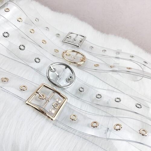 Women Waist Belt Resin Transparent Long Belt Dress Band Belt Heart Pin Buckle Cinturon Mujer Cinturone Para Hombre Leather Strap
