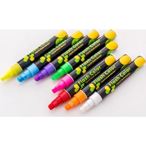 1PCS New Creative cUTE Flash Color Erasable Highlighter For Fluorescent Plate Pens Liquid Chalk Marker Korean Stationery