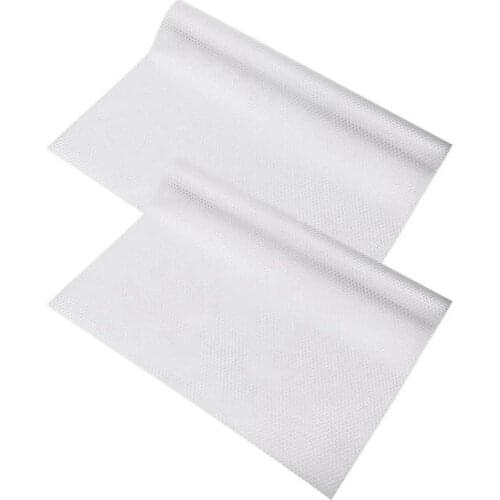 2 Rolls Shelf Drawer Liners Waterproof Non-Adhesive Non-Slip Clear Protector Mat for Cabinet Cupboard Refrigerator