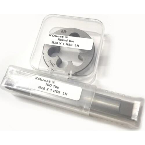 2PCS Metric Left Screw Thread tap die set M20 M20X2.5 20X1 20X2 LH hand Machine Fine Thread Plug taps Round Dies M20X2 M20X1