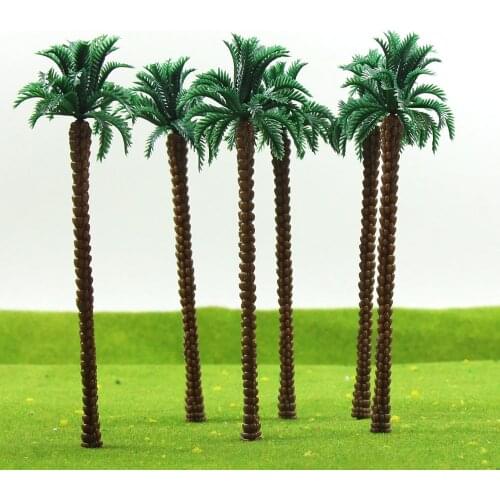 20pcs Layout Model Train Palm Trees Scale HO 13CM Plastic model trees TDT13 railway modeling model building kits