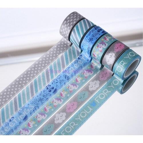 500pcs 1.5cm*5m Creative Pineapple Pink Flamingos Cute Unicorn Washi Tape Masking Decorative Adhesive Tape Diy Scrapbooking