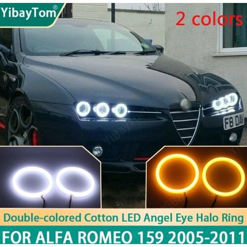 6 pieces Super bright durable warranty SMD Cotton Light Switchback LED Angel Eye Halo Ring DRL Kit For Alfa Romeo 159 2005-2011