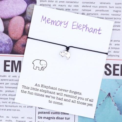 Memory Elephant Wish Bracelet Elephant Charm Red String Wish Bracelets Elephant Jewelry Women Men Elephant Friendship Bracelet