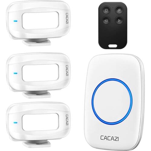 CACAZI Wireless Motion Sensor Alarm Doorbell 433MHz Remote Control Shop Induction Home Welcome Door Bell IR Infrared Detector