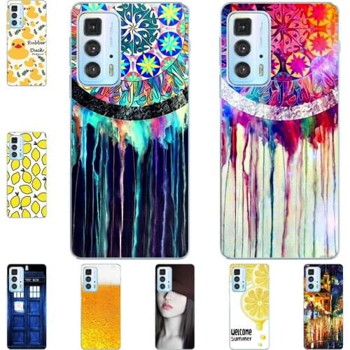 I am alone Phone Case For Motorola Edge S Pro 2021 6.7 inch Premier Bags Fashion Luxury Color Cartoon Printed Paint Mobile