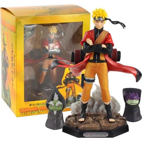 22cm Naruto Shippuden Anime Uzumaki Naruto with Demon Decoration PVC Action Figure Cartoon Model Toy Kids Gift Brinquedos