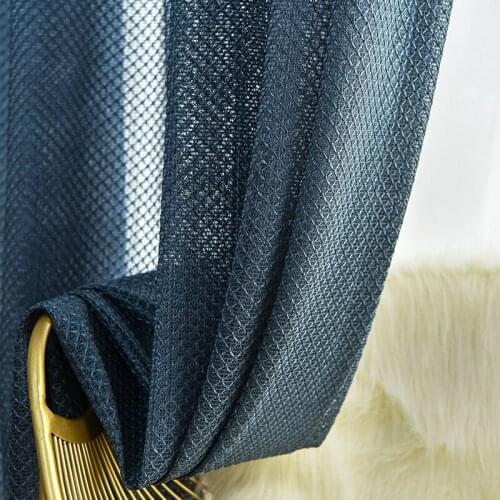 Geometry Tulle Window Curtains For Living Room Bedroom European Style Sheer Voile Curtains Window Treatments Drapes Blind