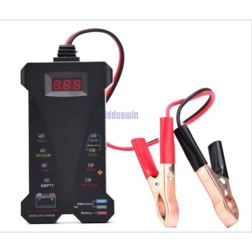 Hot Sale 12V Smart Car LED Display Digital Battery Tester Voltmeter Alternator Analyzer Auto Motorcycle Diagnostic Repair Tools