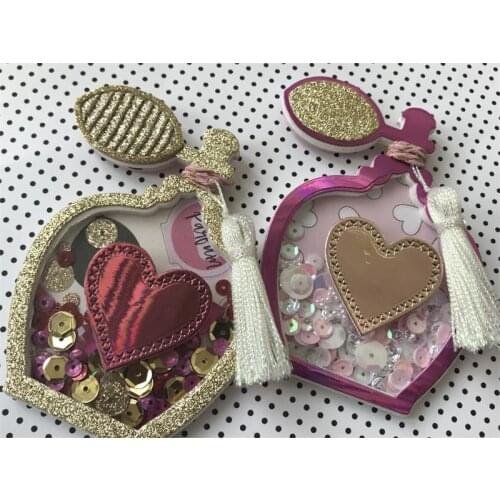 KSCRAFT Perfume Bottle Shaker Card Metal Cutting Dies for DIY Scrapbooking/Card Making/Kids Fun Decoration Supplies