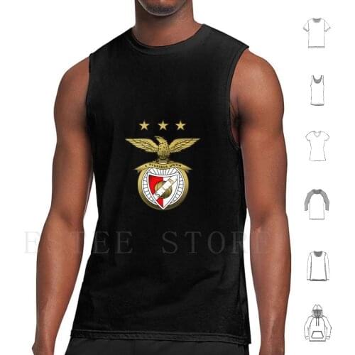 Lisbon Logo. ( Sl ) Tank Tops Vest Cotton Lisbon Stadium Sl Camara Lisboa Football Portugal Match Balceros Bandeira Portuguesa