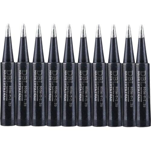 10pcs/lot 900M-T-1.2D Metal Soldering Iron Tips Lead-free Welding Tip for Hakko 936 Soldering Station Rework Tool Set