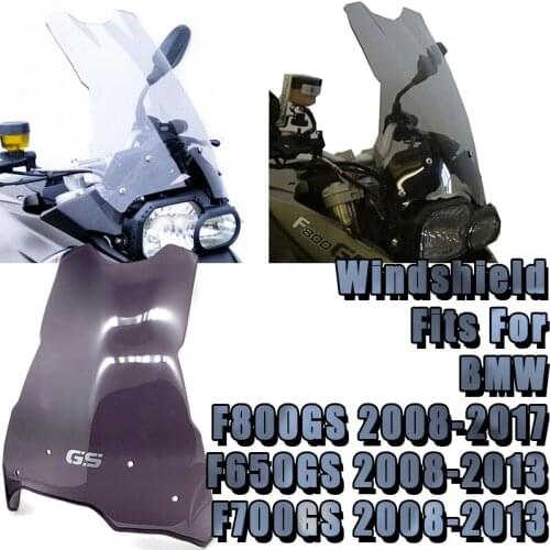 Motorcycle Sports Touring Windshield Viser Visor Wind Deflector WindScreen Fits For F800GS 2008-2017 F650GS F700GS 2008-2012