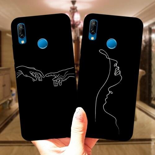 Mona Lisa Art David Girl Lines Soft TPU Cover For Coque Huawei P30Lite P20 P10 P30 P40 Lite E Pro Y9 Silicone Black Phone Cases