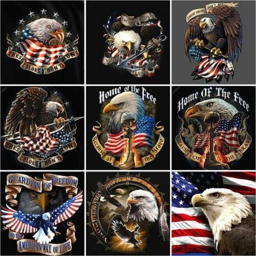 MomoArt 5D DIY Diamond Painting Eagle Full Drill Square Diamond Embroidery Animal Needlework Beaded Mosaic Handmade Gift