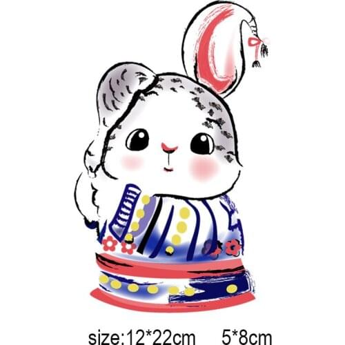 Cartoon Animal Patches Hot Heat Transfer Cloth Printing Sticker DIY Iron On Clothing Bag Shoes Custom Brand Logo