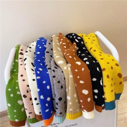 New Leopard Print Kids Baby Scarf for Boys Girls Winter Warm Knitted Soft Long Collar Neck Ring Scarf Children Bebe Scarves 2022