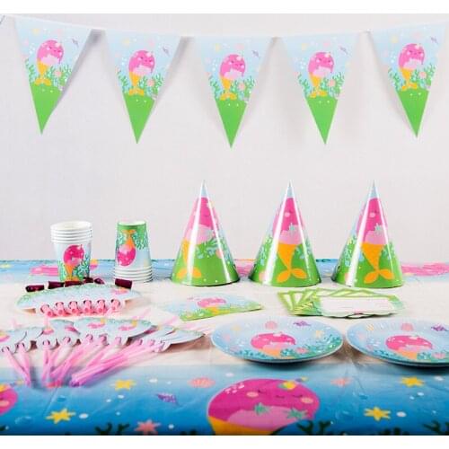 Shark Theme Party Disposable Tableware Cartoon Paper Cup Plate Napkins Baby Shower Kids Birthday Party Decoration Supplies