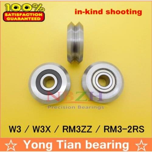 RM3ZZ / W3 12*45.72*15.88 mm v wheeles W Groove Sealed Ball Bearing W3X W3-2RS RM3X RM3-2RS