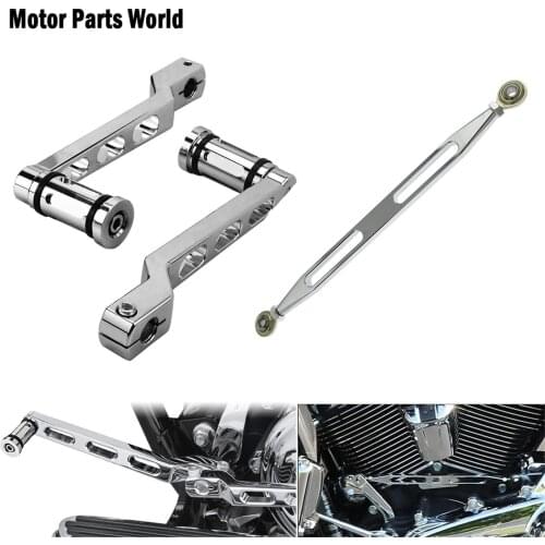 Motorcycle 330mm Gear Shift Linkage Brake Clutch Lever+Heel Toe Gear Shifter Shift Lever For Harley Dyna Fatboy Touring FLHR