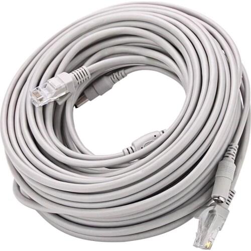 CCTV Cable RJ45 for video surveillance cable camera Ethernet Network DC Power 2 in 1 Network Extension Lan 5/10/20/30m IP Camera