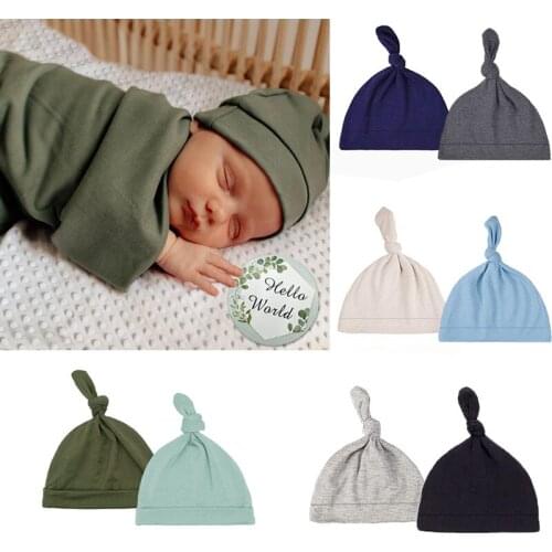Newborn Baby Hat with Gloves Bonnet Baby Beanie Hat Baby Shower Gift for Girls Bowband Baby Boy Hat Infant Toddler Accessories