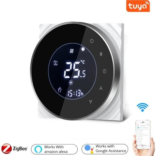Smart Home Thermostat WiFi Temperature Controller for Heating Water/Electric Floor/Gas Boiler Work With Alexa Google Tuya Zigbee