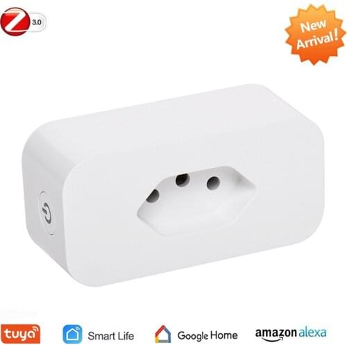 WiFi Socket Tuya Smart Plug 16A Brazil Power Socket Outlet For Alexa Google Home Voice Control ZigBee Power Monitor Timing