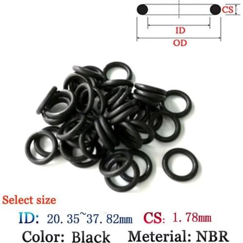 CS 1.78mm FluoroRubber O-Ring 10pcs Washer Seal Plastic gasket Silicone ring film oil and water seals gasket NBR material O Ring