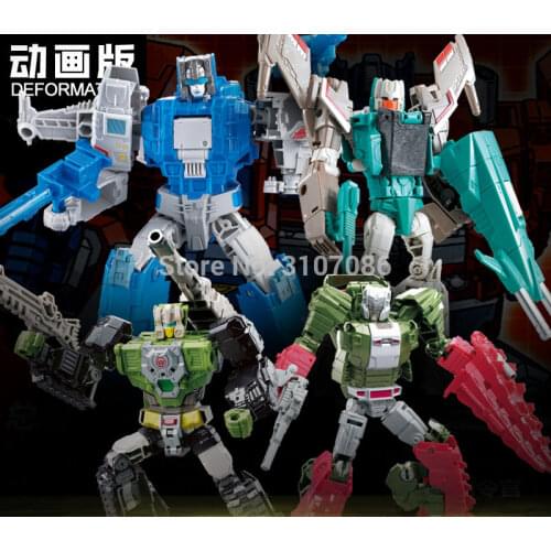 Wei Jiang Transformation Champsosaurs Headmaster Warrior Hardhead Skullcruncher Highbrow Brainstorm Alloy Figure Robot Toys