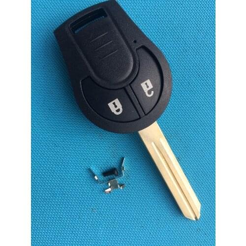 1pcs of New Replacement key Case For Nissan Juke Note Micra Cube Qashqai Replacement 2 Button FOB remote key shell no logo