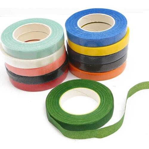 30Yards 12MM Floral Stem Tape Corsages Artificial Flower Stamen Wrap Florist Green Tapes Nylon Flower Party Decoration Supplies