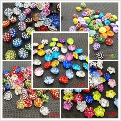 30pcs/pack mix size DIY Making Hand Knitting dolls clothing Buttons Resin Promotions Mixed Sewing Scrapbook