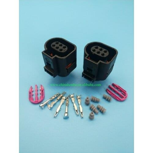 6 Pin 1J0973713 1.5mm Auto Temp sensor plug waterproof Electrical Wire connector for car truck