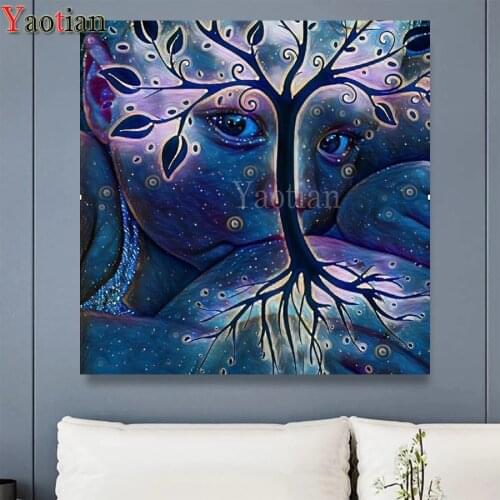 5D DIY Diamond Painting "Tree of Life Baby Breastfeeding" Diamond Embroidery Cross Stitch Needlework Art Home Decoration Gift