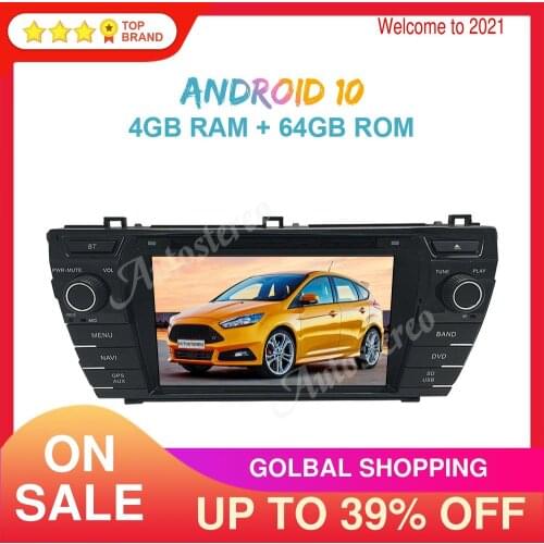 Android 10 4G+64G Px6 Car GPS Navigation For Toyota Corolla 2013-2016 Auto Stereo Multimedia Player Radio Recorder Head Unit DSP