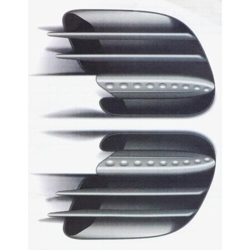 Auto Decoration Fake Side Air Vents Outlet Car-styling 3D Decorative Car Sticker Car Refitting Sticker Exterior Acccessories PVC