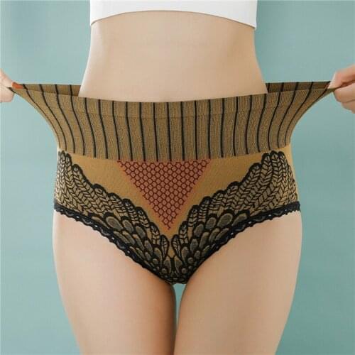 Seamless High Waist Body Shaper Women Lace Printed Tummy Control Panties Butt Lifter Shaperwear Slimming Underwear