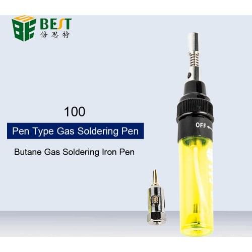 BST-100 Handheld Cordless Torch Pen Gas Soldering Iron Inflatable Iron Pen Butane Gas Phone Repair Soldering Iron Tools 1300°C