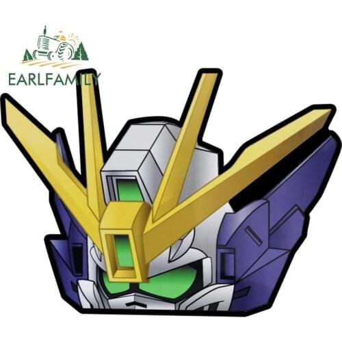EARLFAMILY 13cm x 9.5cm Cartoon Anime Mecha Wing Peeker Sticker JDM Waterproof Window Trunk Laptop Decal Vinyl Car Stickers