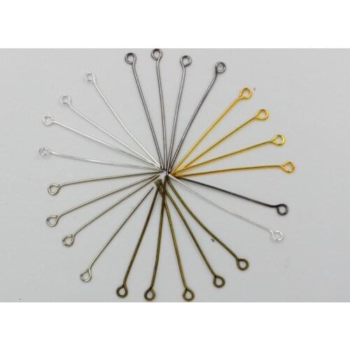 200pcs Eye Head Pins Needles 18/20/22/24/26/28/30/35/50mm Bead Pins Findings For DIY Jewelry Accessories Supplies