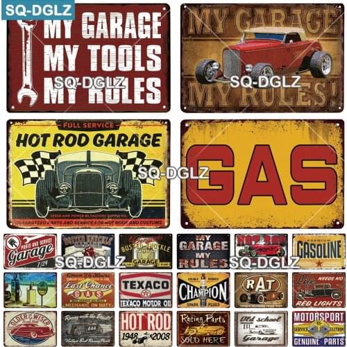 Tool Metal Sign Plaque Metal Vintage GARAGE Retro Metal Tin Sign Garage Car Repair Man Cave Metal Wall Art Decor