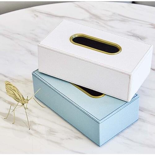 Napkin Boxes коробка для салфеток European Modern And Simple Type Tea Table Paper Box Pure Color Home Cortex Tissue Storage Case